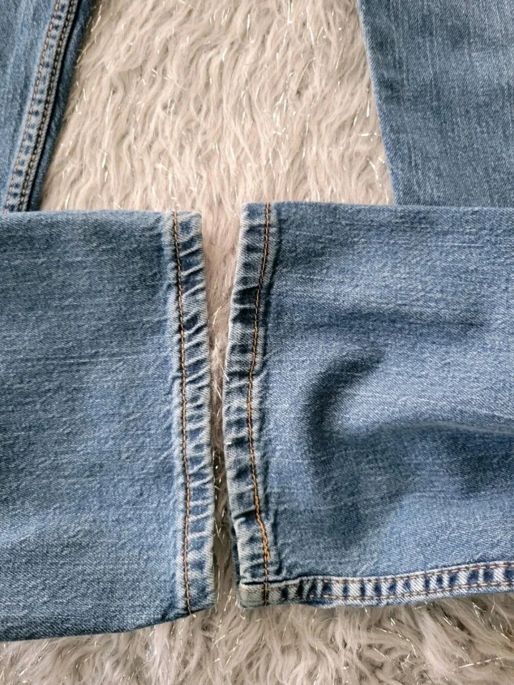 Levi's 505 Straight Leg Blue Jeans Medium Wash Denim Low Rise Cotton 33x30
